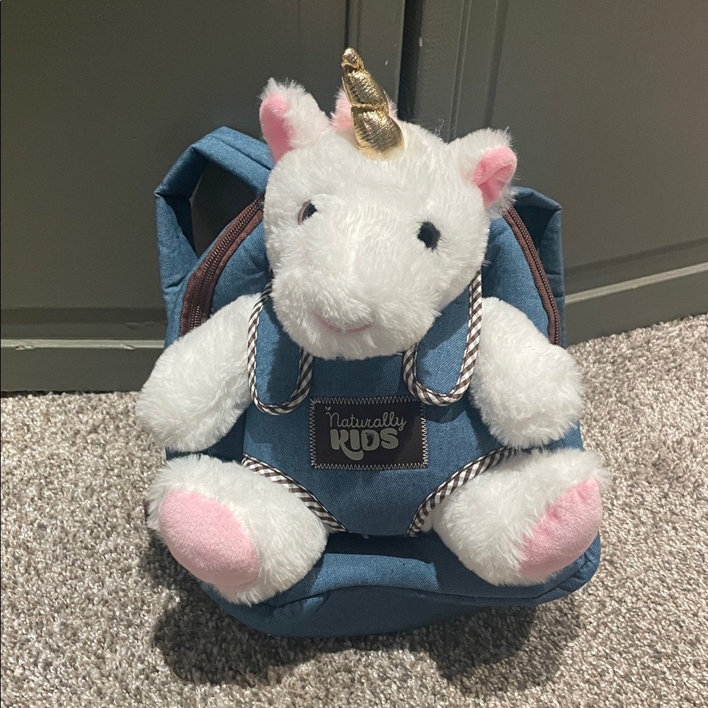 Naturally Kids Blue Unicorn Backpack
